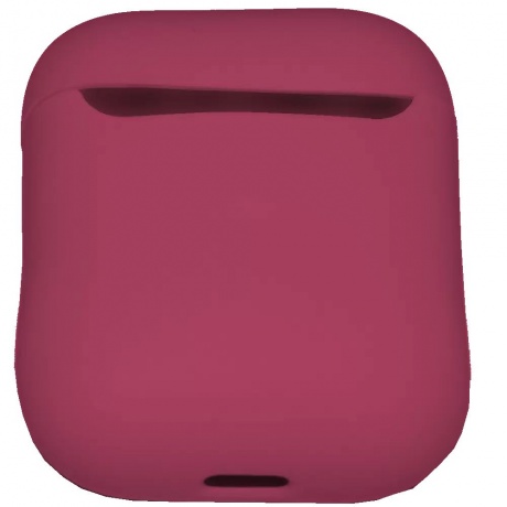 Чехол силиконовый Brosco для Apple AirPods 2 розово-красный - фото 2