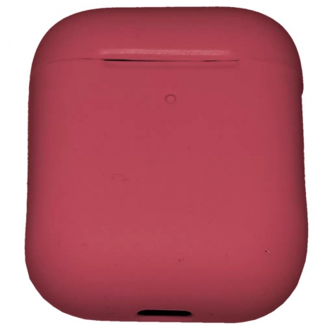 Чехол силиконовый Brosco для Apple AirPods 2 розово-красный - фото 3