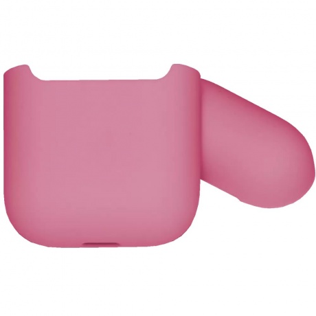 Чехол силиконовый Brosco для Apple AirPods 2 розовый - фото 2