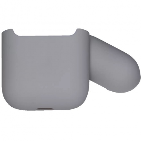 Чехол силиконовый Brosco для Apple AirPods 2 серый - фото 3
