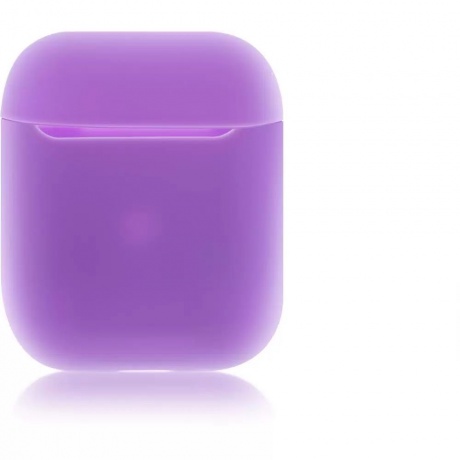Чехол силиконовый Brosco для Apple AirPods 2 фиолетовый - фото 2