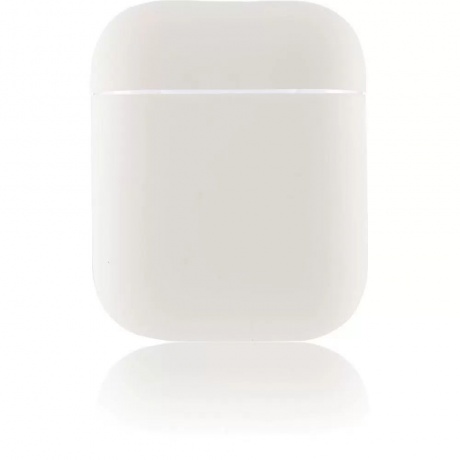 Чехол силиконовый Brosco для Apple AirPods белый - фото 1
