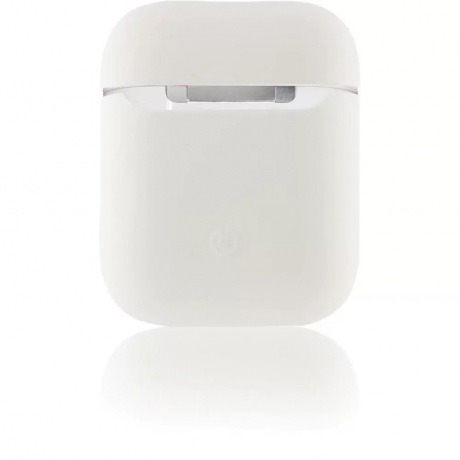Чехол силиконовый Brosco для Apple AirPods белый - фото 3