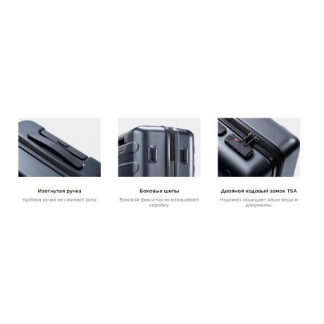 Чемодан Xiaomi Ninetygo Lightweight Luggage 24&quot;, черный - фото 11