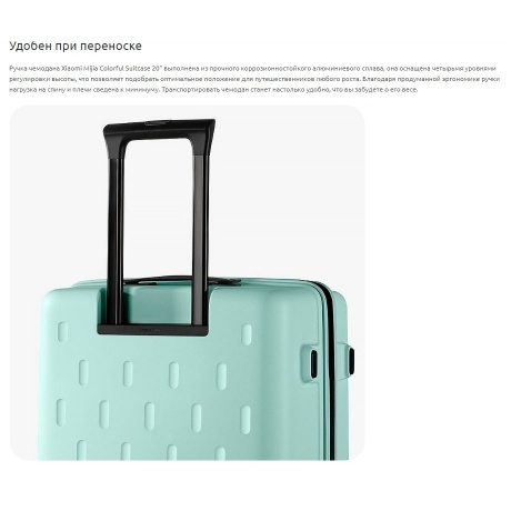 Чемодан Xiaomi Colorful Suitcase 20 Green (MJLXXPPRM) - фото 7