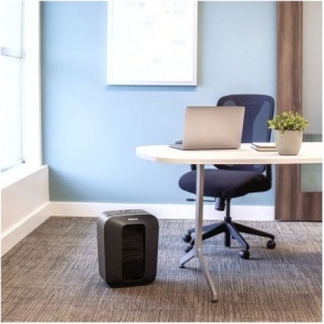 Шредер Fellowes PowerShred LX50 FS-44060(01), черный {DIN P-4, 4х37мм, 9лст.,  17 лтр., уничт.: скрепки,скобы,карты} - фото 5
