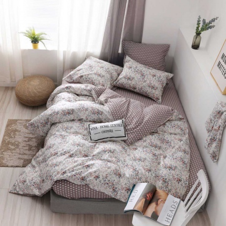Комплект постельного белья Делюкс Сатин L220 1.5 спальный наволочки 50-70 - фото 1