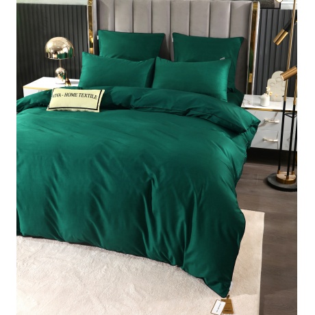 Комплект постельного белья Однотонный Сатин Элитный на резинке OCER018 2 спальный 4 Наволочки 160*200*30 - фото 4