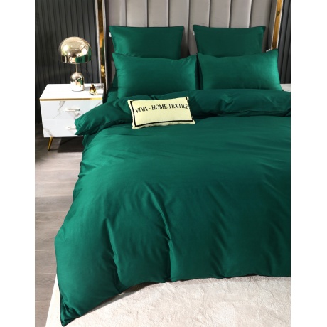 Комплект постельного белья Однотонный Сатин Элитный на резинке OCER018 2 спальный 4 Наволочки 160*200*30 - фото 6