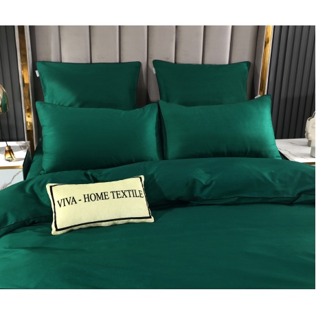 Комплект постельного белья Однотонный Сатин Элитный на резинке OCER018 2 спальный 4 Наволочки 160*200*30 - фото 7