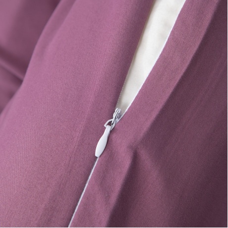 Комплект постельного белья Однотонный Сатин CS043 Евро 4 Наволочки - фото 4