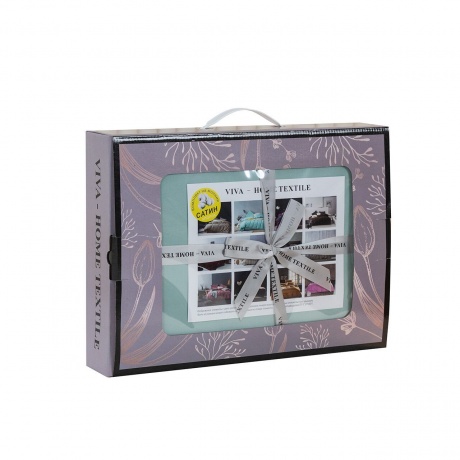 Комплект постельного белья Однотонный Сатин CS043 Евро 4 Наволочки - фото 9