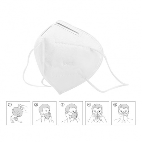 Одноразовая медицинская маска KN 95 (4-я степень защиты; 10 шт в упаковке) - фото 5