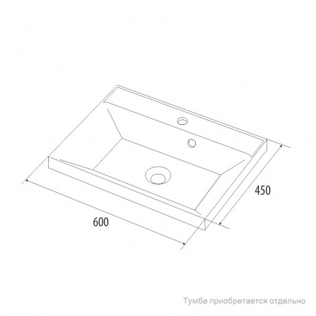 Умывальник мебельный Iddis Wash Basin 0136000i28 60см - фото 3