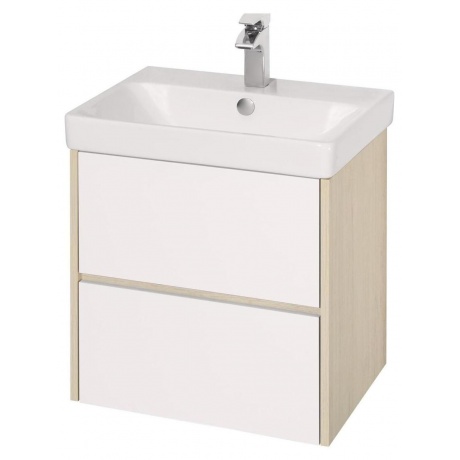 1A251701SDB20 тумба под раковину СКАНДИ 55 /53,2x42,7x52,2/ (белый/дуб верона)