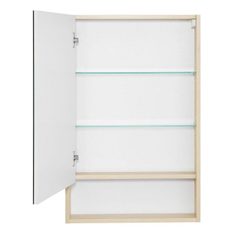 1A252102SDB20 зеркальный шкаф СКАНДИ 55 (белый/дуб верона) - фото 2