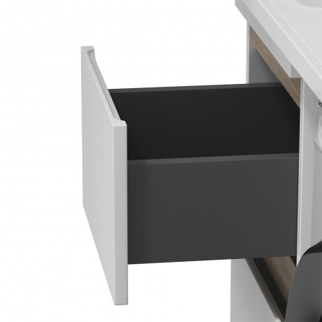 База под столешницу для стиральной машины, напольная, 40 см AM.PM X-Joy M85AFSX0402WG, 2 ящика, цвет: белый глянец - фото 4