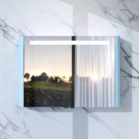 

Зеркало, зеркальный шкаф, 100 см AM.PM Sensation M30MCX1001BG, с подсветкой, цвет: светло-голубой, глянцевая, ш