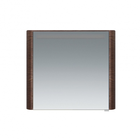Зеркало, зеркальный шкаф, левый, 80 см AM.PM Sensation M30MCL0801TF, с подсветкой, цвет: табачный дуб, текстур - фото 1