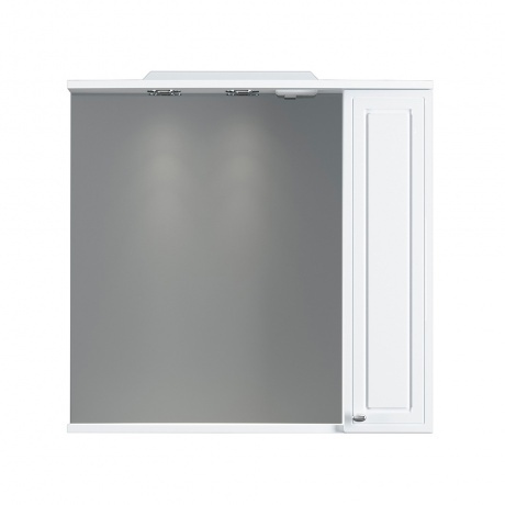 

Зеркало, частично зеркальный шкаф, правый, 75 см RedBlu by Damixa Palace One M41MPR0751WG, с подсветкой, цвет: белый, глян