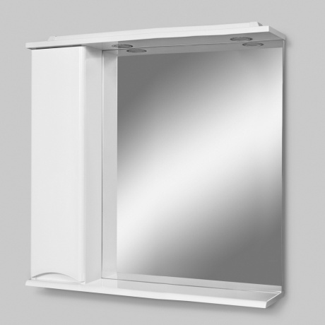 Зеркало, частично-зеркальный шкаф, 80 см AM.PM Like M80MPL0801WG, с подсветкой, левый, цвет: белый, глянец, шт - фото 6