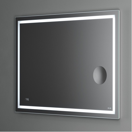 Универсальное зеркало с контурной Led-подсветкой, часами и косметическим зеркалом 100 см AM.PM GEM M91AMOX1003WG - фото 2