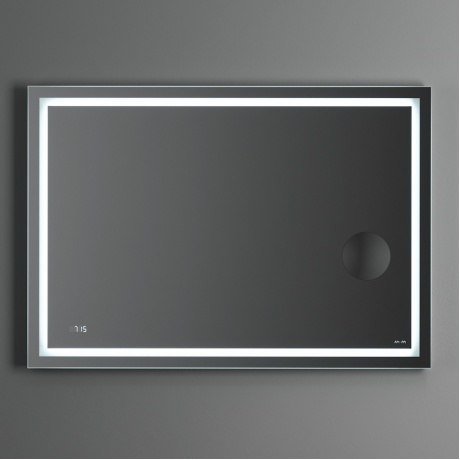 Универсальное зеркало с контурной Led-подсветкой, часами и косметическим зеркалом 100 см AM.PM GEM M91AMOX1003WG - фото 6