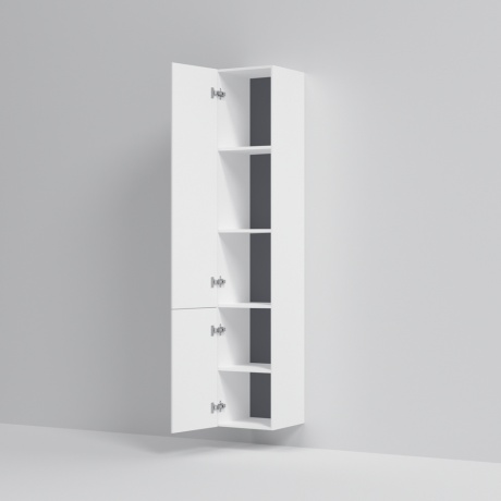Шкаф-колонна, подвесной, левый, 30 см AM.PM GEM M90CHL0306WG, двери, push-to-open, цвет: белый, глянец - фото 4