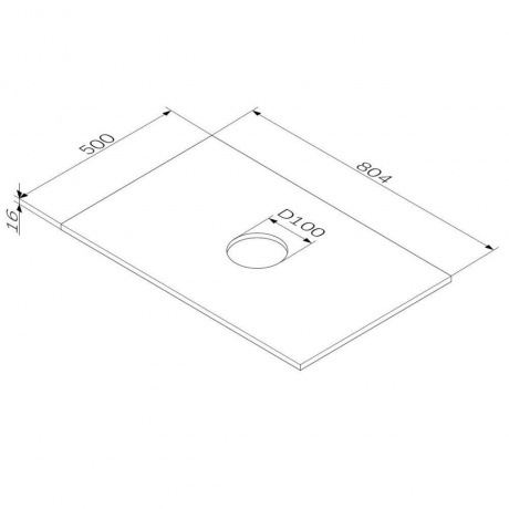 Столешница 80 см AM.PM Func M8FST0800OF дерево - фото 2