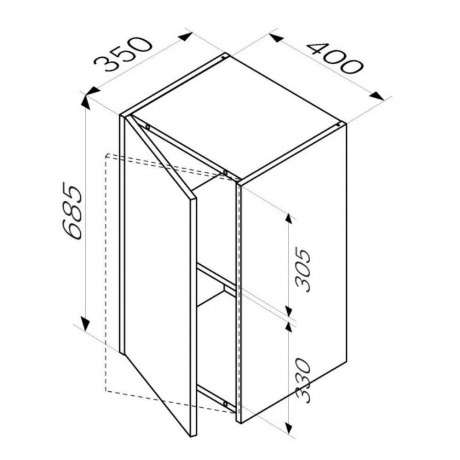 Шкаф с полками 40см AM.PM Func M8FCH0402OF дерево - фото 5