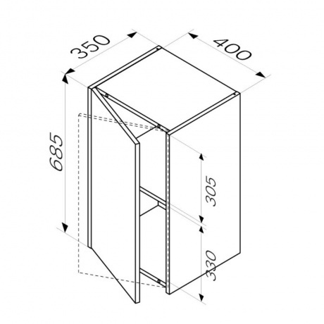 Шкаф с полками 40см AM.PM Func M8FCH0402WG белый - фото 5