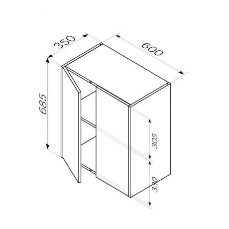 Шкаф с полками 60см AM.PM Func M8FCH0602OF дерево - фото 5