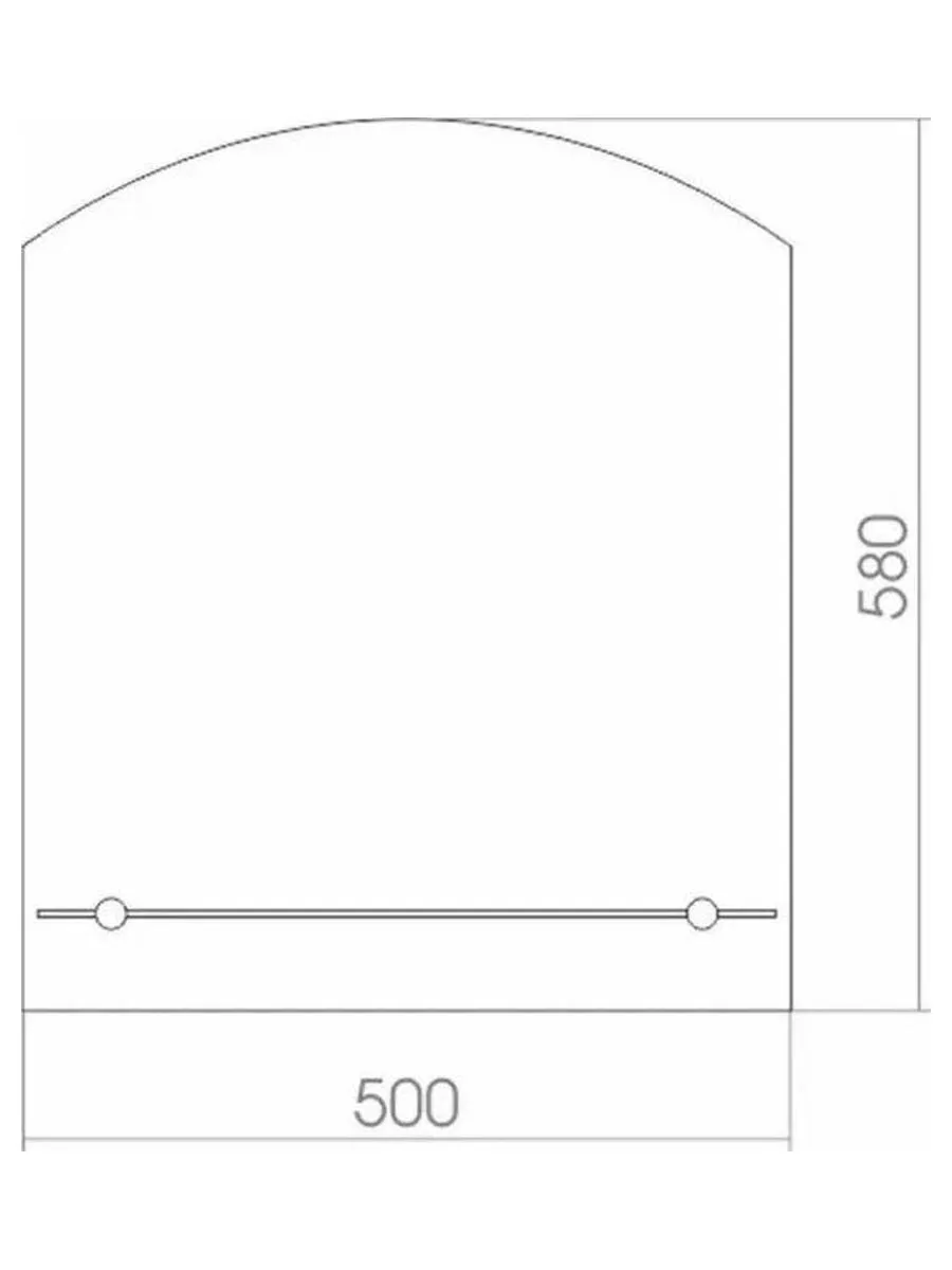 Зеркало без подсветки MIXLINE Шанс 500*580 (525479) - фото 2