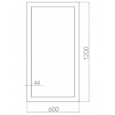 Зеркало без подсветки MIXLINE Феникс 600*1200 (537431) - фото 2