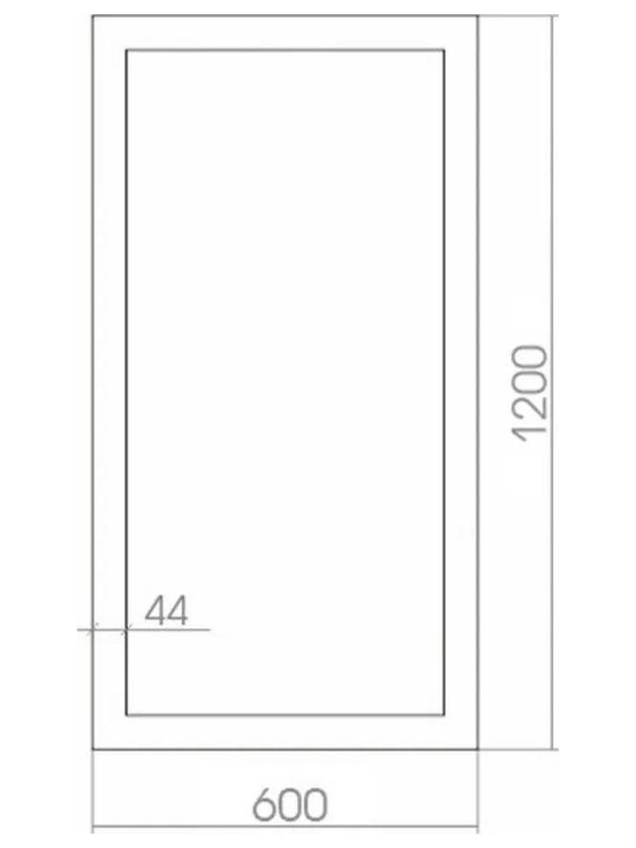 Зеркало без подсветки MIXLINE Феникс 600*1200 (537431) - фото 2