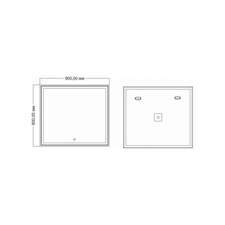 Зеркало с подсветкой MIXLINE Минио 900*800 (545276) - фото 2