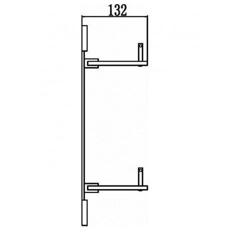 Полка прямая Savol двойная стеклянная 40 см  (S-06522H) - фото 3