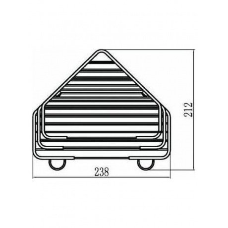 Полка решетка Savol угловая тройная (S-002832-3) - фото 3