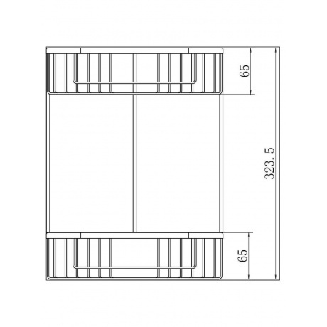 Полка FASHUN угловая двухярусная черная (A335-1) - фото 2