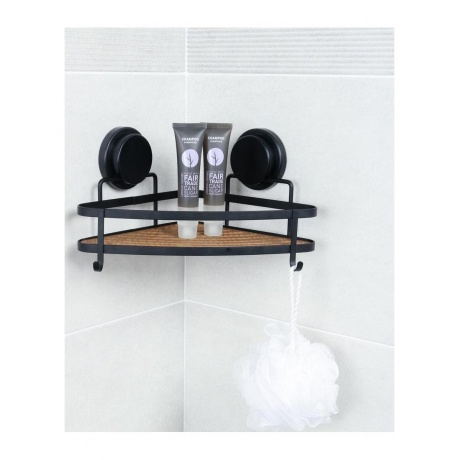 Полка Fixsen угловая одноэтажная черная  Magic (FX-920B-1) - фото 4