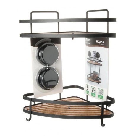 Полка Fixsen угловая двухэтажная черная Magic (FX-920B-2) - фото 3