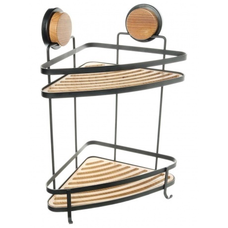 

Полка Fixsen угловая двухэтажная черная-дерево Magic (FX-940B-2)