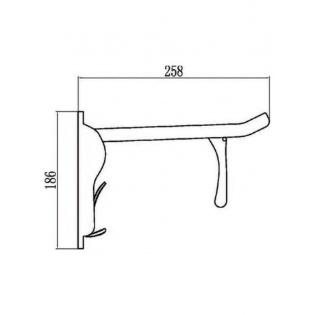 Полка для полотенец Savol  откидная 60 см (S-06099B) - фото 2