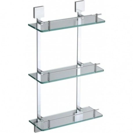 Полка Savol прямая тройная стеклянная 40см (S-06522A-3)