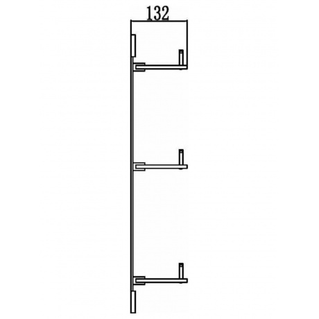 Полка Savol прямая тройная стеклянная 40см (S-06522H-3) - фото 3