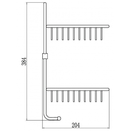 Полка Savol решетка угловая двойная (S-002723C) - фото 3