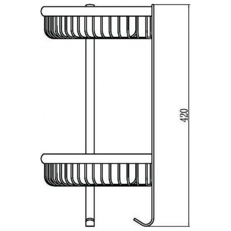 Полка Savol решетка угловая двойная (S-005854-2) - фото 2