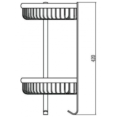Полка Savol решетка угловая двойная (S-H5854-2) - фото 2