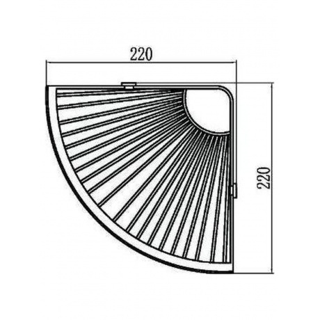 Полка Savol решетка угловая двойная (S-H5854-2) - фото 3
