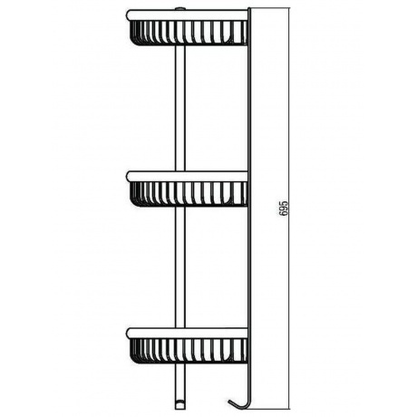 Полка Savol решетка угловая тройная (S-H5854-3) - фото 2